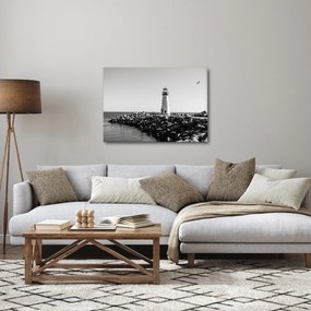 Obraz - Maják na pobreží, Santa Cruz, Kalifornia (70x50 cm)