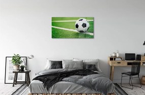 Obraz na skle futbalový trávnik 140x70 cm