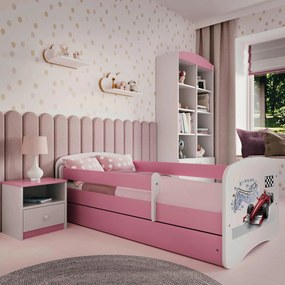 XXXLutz POSTEĽ PRE DETI A MLÁDEŽ 80/160 cm, biela, pink MID.YOU - Detské izby - 002142000244