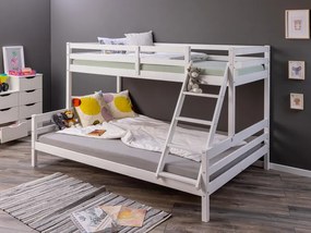 Inter Link Detská poschodová posteľ Small Cloud/Sleepy Cloud, biely lak (poschodová posteľ, dvojitá, 90 x 200 cm + 140 x 200 cm)  (100374709)