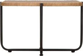 Čierny/v prírodnej farbe ratanový konferenčný stolík 55x75 cm Cebu – Mauro Ferretti