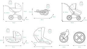 Detský kočík 4v1 BabyLux AIR ALU Sand Pearl+isofix základňa