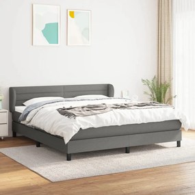 Boxspring posteľ s matracom tmavosivá 160x200 cm látka 3126334