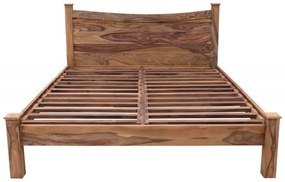 Posteľ Rami 160x200 indický masív palisander Svetlomedová