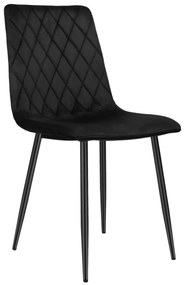 Čalouněná židle DEXTER samet černá
