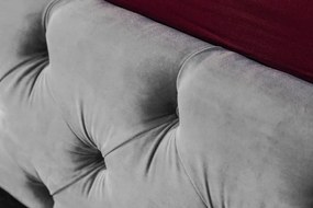 (2727) PARIS luxusná posteľ 180x200cm šedý zamat