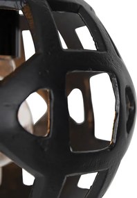 Priemyselné závesné svietidlo čierne okrúhle 3-žiarovkové - Bobby