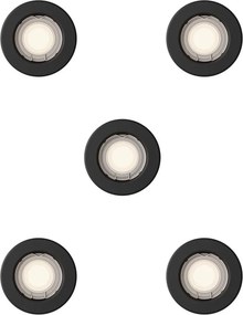 Philips - SADA 5x podhľadových svietidiel PERIDOT 1xGU10/7W/230V čierne