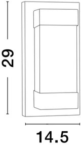 Vonkajšie LED svietidlo Leto B 14.5 čierne