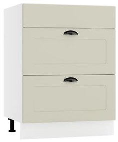 Kuchynská skrinka Adele D60PC S/2 zasl caffe mat/biela