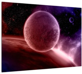 Sklenený obraz - Planéta (70x50 cm)