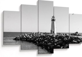 Obraz - Maják na pobreží, Santa Cruz, Kalifornia (150x105 cm)