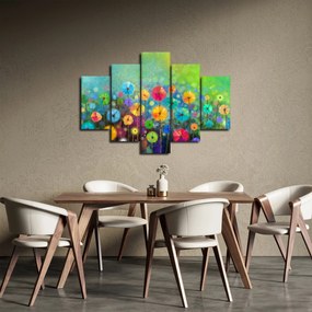 Obraz - Abstraktné kvety (150x105 cm)