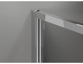 Mexen Exo, sprchovací kút s krídlovými dverami 75 x 95 cm, 6mm číre sklo, chrómový profil, 817-075-095-01-00