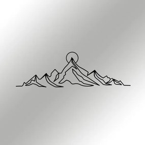 Nástenná dekorácia 119,5x37 cm hory kov