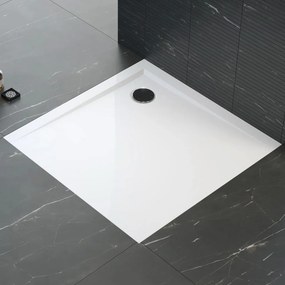 Polimat Štvorcová sprchová vanička z minerálneho kompozitu Perrito SQ 80x80 (90x90) POLIMAT-Farba: Čierna, POLIMAT-Rozmery: 90x90