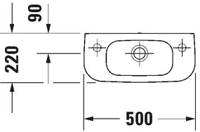Duravit 7065000092 - Závesné umývadlo D-CODE 50x22 cm keramika/lesklá biela