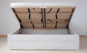 BMB MARIKA ART - masívna buková posteľ s úložným priestorom 120 x 200 cm, buk masív