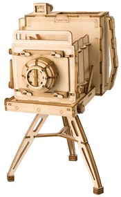 RoboTime dřevěné 3D puzzle Historický fotoaparát