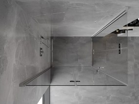 Mexen Mist-F Duo, skladací sprchový kút 105 x 70 cm, číre sklo, chrómový profil, 8A6-105L-070P-01-00