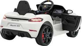 Elektrické autíčko Porsche Spyder RS 718 Lakier biele