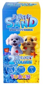 Tuban Fluffy piesok 2 x 70g modrá a žltá