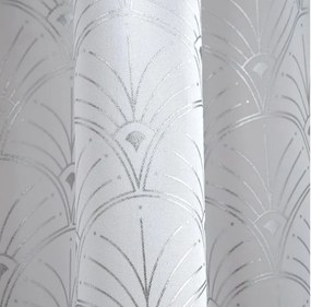 Biely elegantný vzorovaný záves  140x280 cm