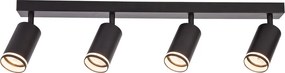 Bodové svietidlo Pipe Ring, 4x čierne kovové tienidlo, b