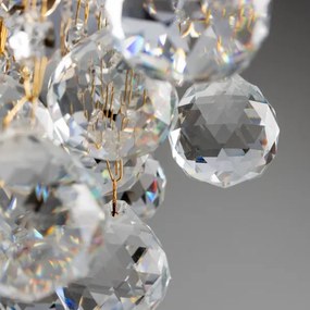 Brilagi - Prisadený luster CRYSTAL 6xE14/60W/230V zlatá