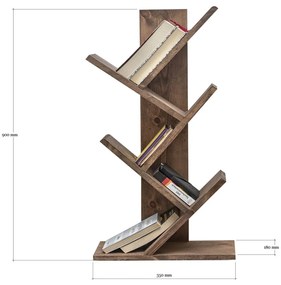 Knižnica Cemo Wooden Walnut