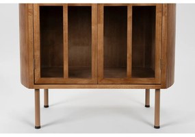 Vitrína z kaučukového dreva v prírodnej farbe 80x140x38 cm Yaz – White Label