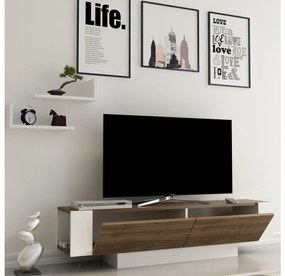 TV stolík/skrinka Metro (orech + biela) . Vlastná spoľahlivá doprava až k Vám domov. 1102349