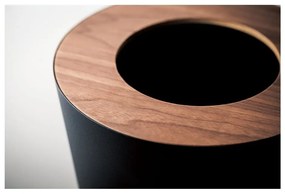 Čierny odpadkový kôš YAMAZAKI Rin Round
