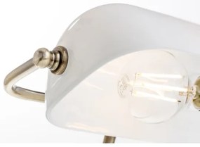 Brilagi - Stolná lampa BANK OFFICE 1xE27/60W/230V mosadz/biela