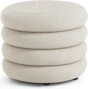 Taburet Mollis bouclé biely