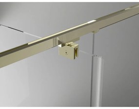 Mexen Exo, výklopný sprchový kút 75 x 100 cm, číre sklo, zlatá, 8181-075-100-50-00