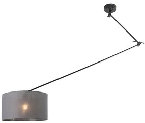 Závesná lampa čierna s tienidlom 35 cm tmavosivá nastaviteľná - Blitz I.