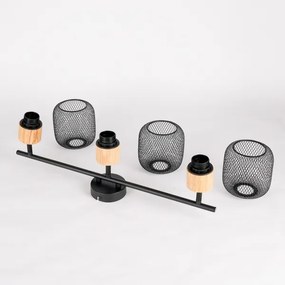 Brilagi - Bodové svietidlo BASKLITE 3xE27/15W/230V kaučukovník/čierna