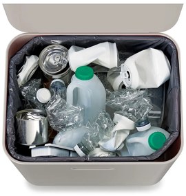 Béžový oceľový odpadkový kôš na triedený odpad 60 l Totem Max – Joseph Joseph