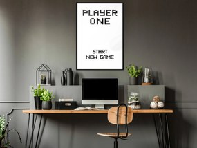 Artgeist Plagát - Start New Game [Poster] Veľkosť: 20x30, Verzia: Zlatý rám