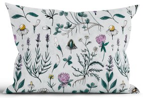 Bavlnená obliečka na vankúš Renforcé 40 × 60 cm - Herbár mentolový