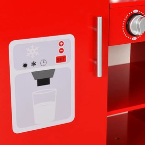 Detská kuchynka, MDF 84x31x89 cm, červená