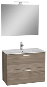Kúpeľňová skrinka s umývadlom zrcadlem a osvětlením Vitra Mia 79x61x39,5 cm cordoba MIASET80C