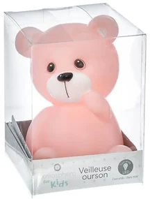 LED detské nočné svetlo TEDDY 10x13,5 cm - viac farieb Farba: Ružová