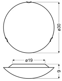 Biele stropné svietidlo so skleneným tienidlom ø 30 cm Circle - Candellux Lighting