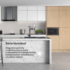 Klarstein Verosteel vstavaná mikrovlnná rúra s grilom | 800 W gril | 700 W mikrovlnná rúra | 60 cm