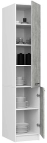 Kuchyňská skříňka OLIVIE 205x40 cm matná bílá/beton