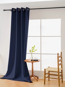 Záves OXFORD LIGHT 140x250 cm, tmavomodrý Zavesenie: Riasiaca páska