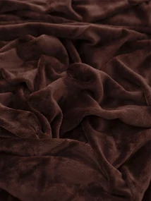 Plachta mikroplyš 200 × 200 cm – tmavohnedá