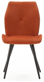 Oranžové menčestrové jedálenské stoličky v súprave 2 ks Adaya – Marckeric